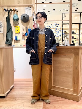 「秋コーデ」｜「アイテム（オールインワン・サロペット）」を使った、PAR ICIさん（レディース・158cm）の秋コーディネート