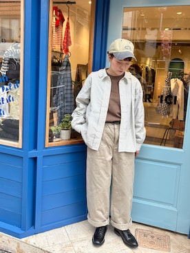 「PAR ICI（パーリッシィ）のアイテム（帽子）」を使った、PAR ICIさん（レディース・153cm）の秋コーディネート