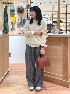 「PAR ICI（パーリッシィ）のアイテム（バッグ）」を使った、PAR ICIさん（レディース・156cm）の秋コーディネート