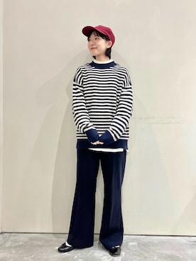 「PAR ICI（パーリッシィ）のアイテム（ニット/セーター）」を使った、PAR ICIさん（レディース・154cm）の秋コーディネート