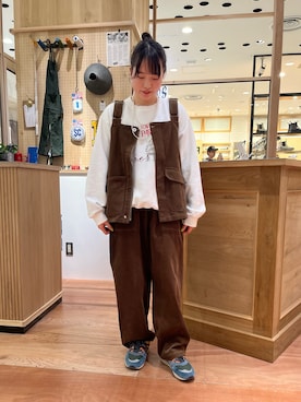 「PAR ICI」｜「アイテム（スウェット）」を使った、PAR ICIさん（レディース・149cm）の秋コーディネート