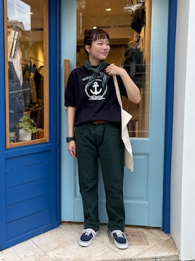 「ラグランTシャツ」｜PAR ICIさん（レディース・153cm）の夏コーディネート