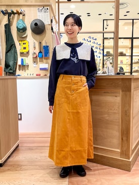 「アイテム（付け襟）」を使った、PAR ICIさん（レディース・158cm）の秋コーディネート