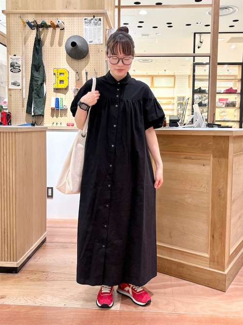 PAR ICI リバティプリント Pepper 開襟シャツワンピース PAR ICI