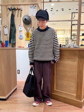 「PAR ICI（パーリッシィ）のアイテム（ニット/セーター）」を使った、PAR ICIさん（レディース・149cm）の秋コーディネート