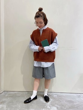 「PAR ICI（パーリッシィ）のアイテム（ベスト）」を使った、PAR ICIさん（レディース・149cm）の秋コーディネート