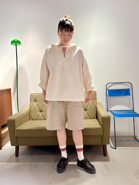 「アイテム（チノパンツ）」を使った、PAR ICIさん（レディース・153cm）の夏コーディネート