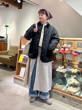 「アイテム（シャツワンピース）」を使った、PAR ICIさん（レディース・153cm）の冬コーディネート