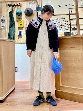 「アイテム（シャツワンピース）」を使った、PAR ICIさん（レディース・158cm）の冬コーディネート