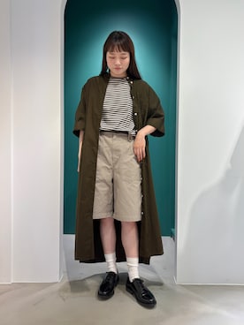 「アイテム（シャツワンピース）」を使った、PAR ICIさん（レディース・153cm）の夏コーディネート