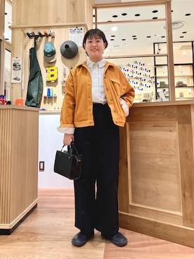 「PAR ICI（パーリッシィ）のアイテム（バッグ）」を使った、PAR ICIさん（レディース・158cm）の秋コーディネート