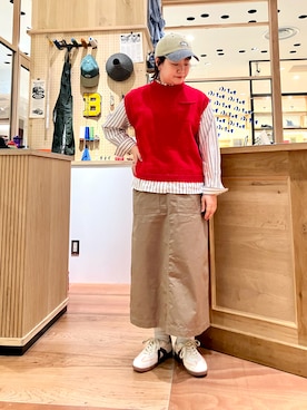 「PAR ICI（パーリッシィ）のアイテム（ベスト）」を使った、PAR ICIさん（レディース・158cm）の秋コーディネート