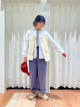 「PAR ICI（パーリッシィ）のアイテム（ベスト）」を使った、PAR ICIさん（レディース・158cm）の冬コーディネート