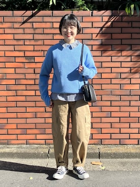 「PAR ICI（パーリッシィ）のアイテム（バッグ）」を使った、PAR ICIさん（レディース・153cm）の冬コーディネート