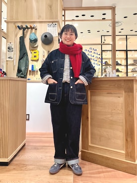 「アイテム（カバーオール）」を使った、PAR ICIさん（レディース・158cm）の秋コーディネート