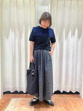 「アイテム（付け襟）」を使った、PAR ICIさん（レディース・158cm）の夏コーディネート