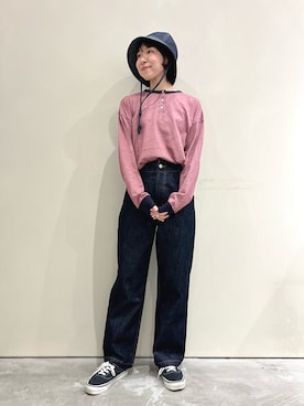 「PAR ICI」｜「アイテム（帽子）」を使った、PAR ICIさん（レディース・154cm）の夏コーディネート