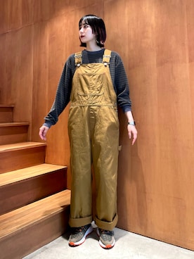 「アイテム（サロペット/オーバーオール）」を使った、PAR ICIさん（レディース・153cm）の秋コーディネート