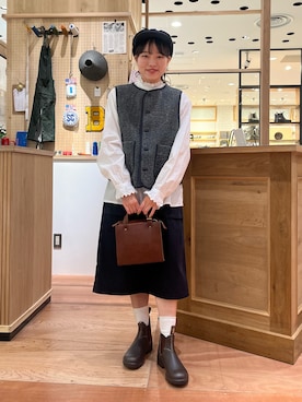 「PAR ICI（パーリッシィ）のアイテム（ベスト）」を使った、PAR ICIさん（レディース・149cm）の秋コーディネート