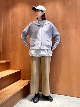 「PAR ICI（パーリッシィ）のアイテム（帽子）」を使った、PAR ICIさん（レディース・158cm）の秋コーディネート