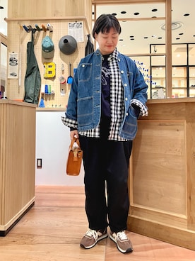 「アイテム（カバーオール）」を使った、PAR ICIさん（レディース・158cm）の秋コーディネート