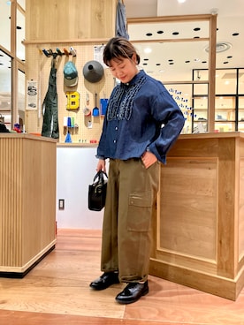 「PAR ICI（パーリッシィ）のアイテム（バッグ）」を使った、PAR ICIさん（レディース・158cm）の秋コーディネート