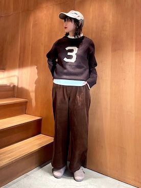 「PAR ICI（パーリッシィ）のアイテム（ニット/セーター）」を使った、PAR ICIさん（レディース・158cm）の冬コーディネート