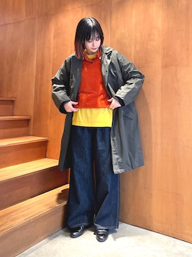 「アイテム（ポロシャツ）」を使った、PAR ICIさん（レディース・158cm）の秋コーディネート