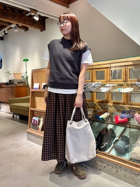 「PAR ICI（パーリッシィ）のアイテム（ベスト）」を使った、PAR ICIさん（レディース・153cm）の秋コーディネート