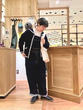 「アイテム（サロペット/オーバーオール）」を使った、PAR ICIさん（レディース・158cm）の秋コーディネート