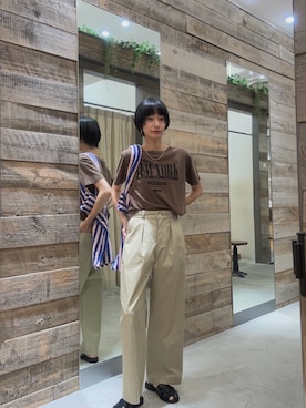 山口悠さん（レディース・160cm）の春コーディネート