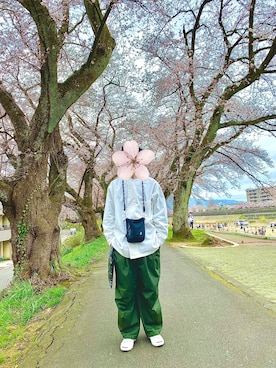 「Gramicci（グラミチ）のアイテム（バッグ）」を使った、yunaさん（メンズ・179cm）の春コーディネート