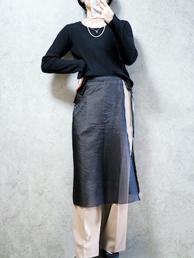 「アイテム（パンプス）」を使った、Riiさん（レディース・165cm）の秋コーディネート