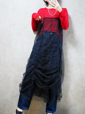 「アイテム（ワンピース/ドレス）」を使った、Riiさん（レディース・165cm・30代）の秋コーディネート