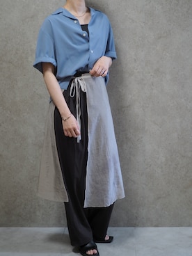 「NOMINE（ノミネ）のアイテム」を使った、Rii.c さん（レディース・165cm）の夏コーディネート