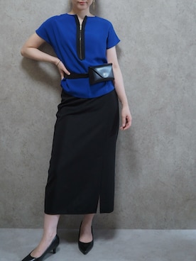 「STUDIOUS（ステュディオス）のアイテム（シャツ/ブラウス）」を使った、Rii.c さん（レディース・165cm）の秋コーディネート