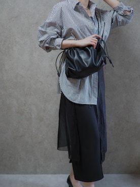 「no brand（ノーブランド）のアイテム（トップス）」を使った、Riiさん（レディース・165cm）の春コーディネート