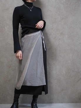 「NOMINE（ノミネ）のアイテム」を使った、Riiさん（レディース・165cm）の冬コーディネート