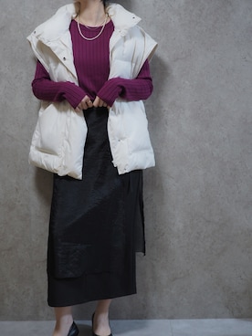 「STUDIOUS(ステュディオス)のアイテム」を使った、Riiさん(レディース・165cm)の春コーディネート