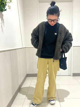 「アイテム（チノパンツ）」を使った、zooさん（レディース・155cm）の冬コーディネート