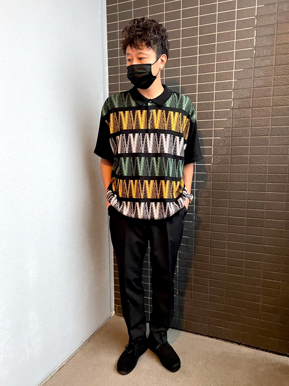 「ポロシャツ、90’s」｜「JOURNAL STANDARDのアイテム（ポロシャツ、その他）」を使った、Munehiro.Tさん（メンズ・170cm）の夏コーディネートの1枚目の写真