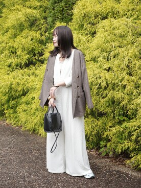 「Omekashi（オメカシ）のアイテム（オールインワン・サロペット）」を使った、koma_manaさん（レディース・156cm）の春コーディネート