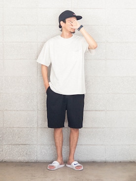 「URBAN RESEARCH Sonny Label（アーバンリサーチサニーレーベル）のリラックスウェア3点セットアップ（Tシャツ/カットソー、その他）」を使った、Hayatoさん（メンズ・173cm）の夏コーディネート