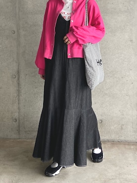 「春カラー」｜「アイテム（ワンピース/ドレス）」を使った、narumiさん（レディース・168cm）の春コーディネート