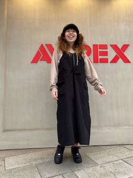 「アイテム（パーカー）」を使った、HYOGOさん（レディース・155cm・20代）の冬コーディネート