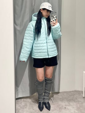 「アイテム（レッグウォーマー）」を使った、ɐʞnɹɐɥさん（レディース・165cm）の秋コーディネート