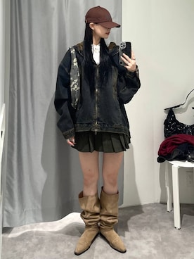 「ミニスカート」｜ɐʞnɹɐɥさん（レディース・165cm・20代）の秋コーディネート