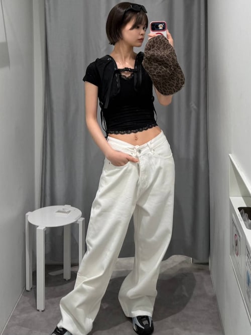 MUCENT／レースVネックT（Tシャツ/カットソー）｜MUCENT（ムセント）の