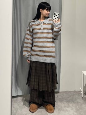 「アイテム（スラックス）」を使った、ɐʞnɹɐɥさん（レディース・165cm・20代）の秋コーディネート