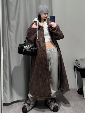 「アイテム（パーカー）」を使った、ɐʞnɹɐɥさん（レディース・165cm・20代）の冬コーディネート